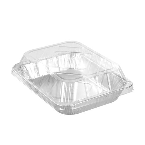 Foil Tray W/ Plastic Lid 3pk 31.5x25.5x5.5cm