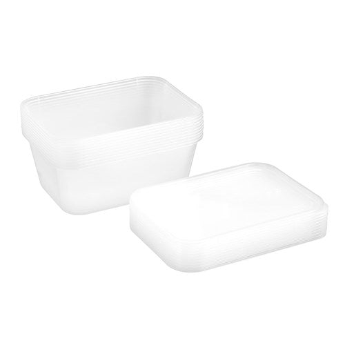 REUSABLE FOOD CONTAINER RECT 1.5L 10PK
