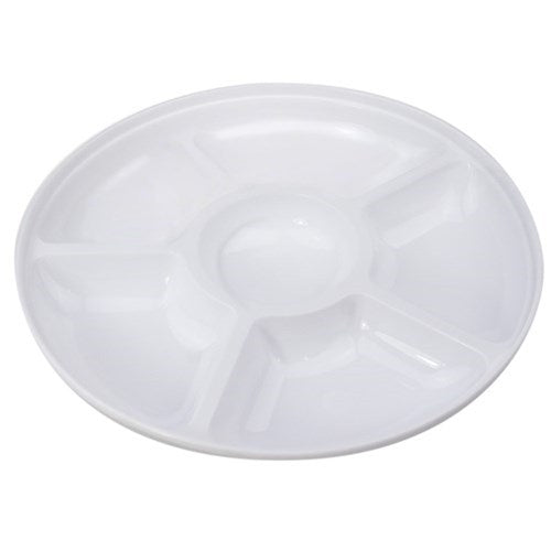 Serving Platter 5 Section Round 31.5cm White