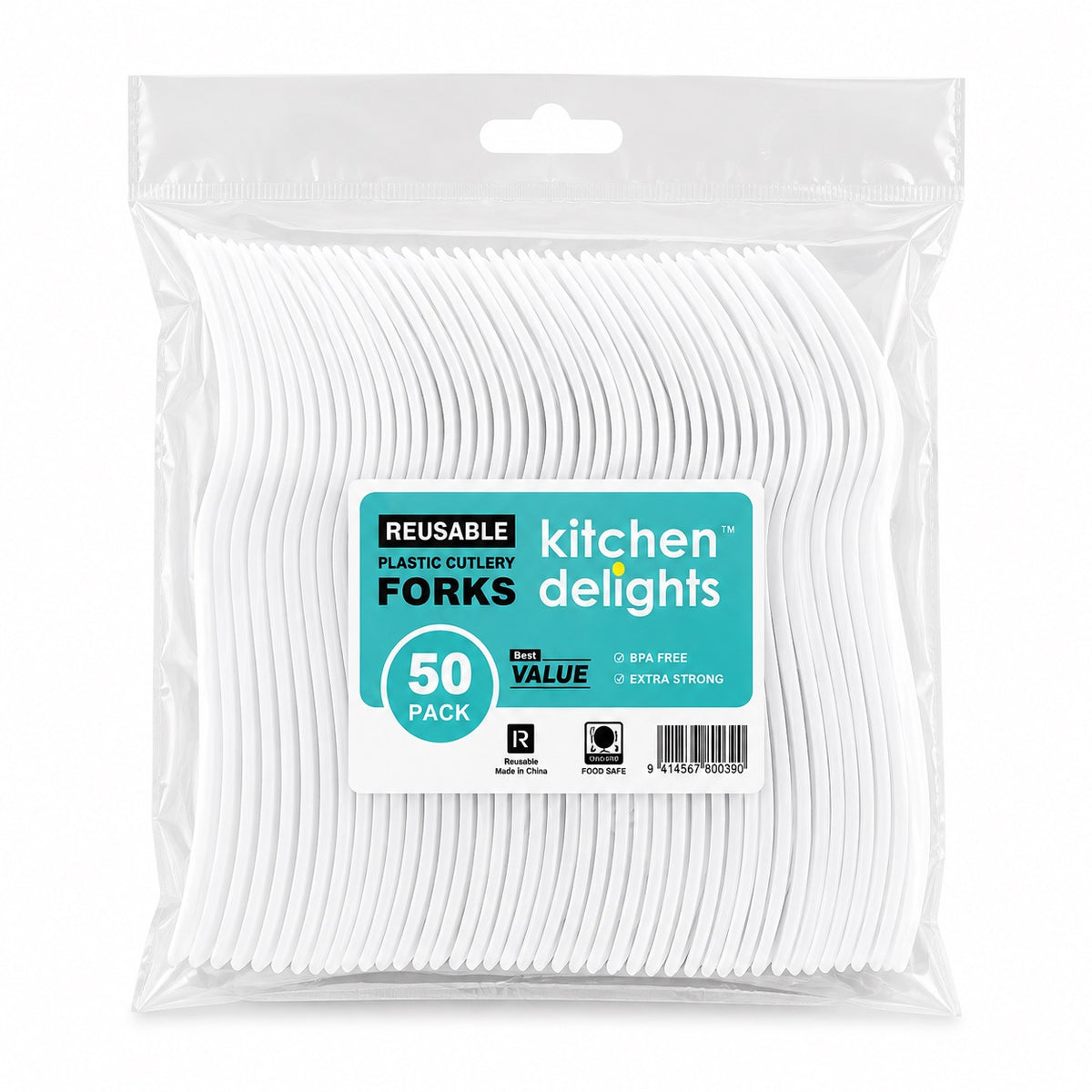 Reusable Plastic Fork 50pk