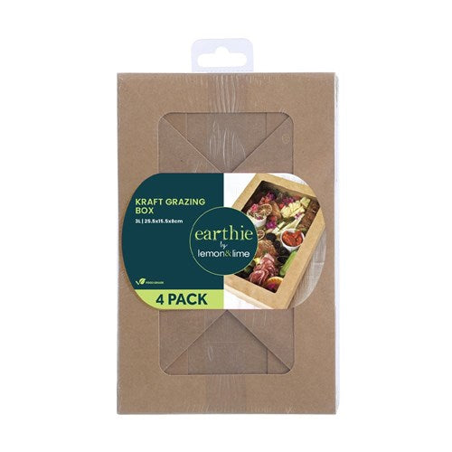 ECO KRAFT GRAZING BOX 3L 4PK 25.5X15.5X8CM