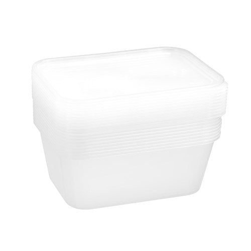 REUSABLE FOOD CONTAINER RECT 1.5L 10PK