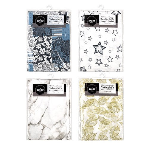 Tablecloth PEVA w Flannel Back 130x130cm
