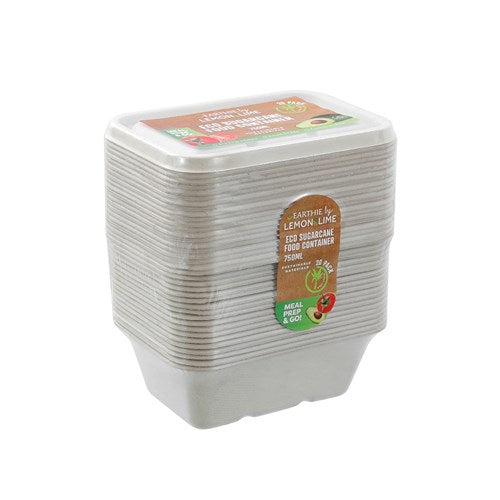 Eco Sugarcane Food Container 750ml 20pk