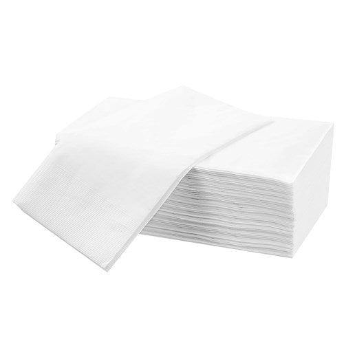 Dinner Napkin 2ply 40x40cm 50pk White 1/8 Fold