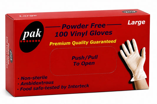 Vinyl Clear Gloves - Large