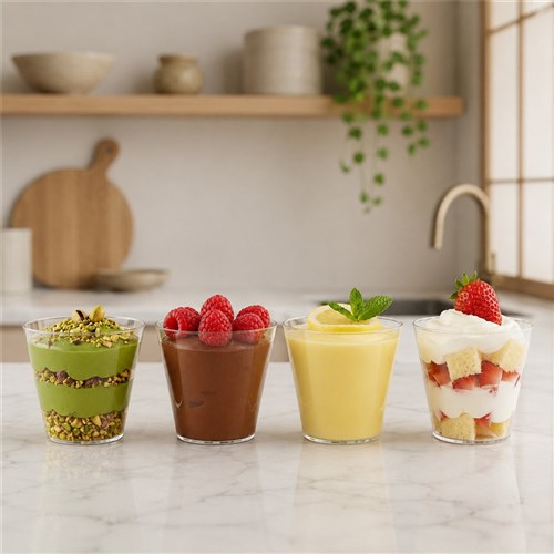 Mini Luxe Round Dessert Cup 10pk 200ml