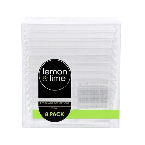 Mini Luxe Rectangle Dessert Cup 8pk 120ml