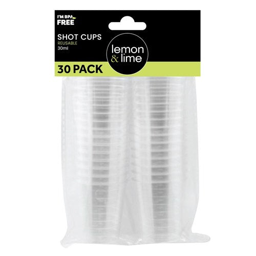 Reusable Shot Cups 30pk 30ml Clear