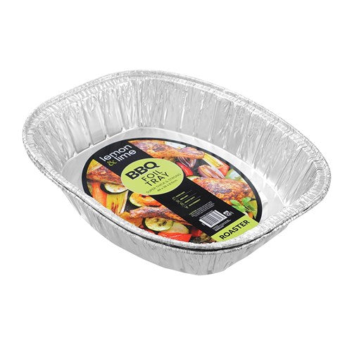 Foil Roasting Tray Oval Heavy Duty 46x36x8.5cm