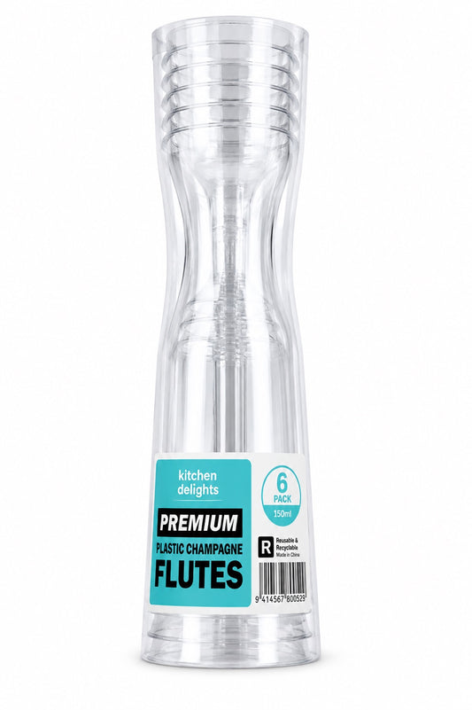 Plastic Champagne Flute 6pk