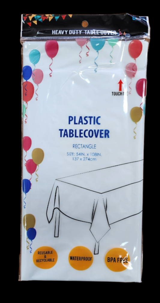 Heavy Duty White Rectangle Disposable Table Cover
