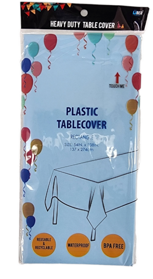 Heavy Duty Sky Blue Rectangle Disposable Table Cover