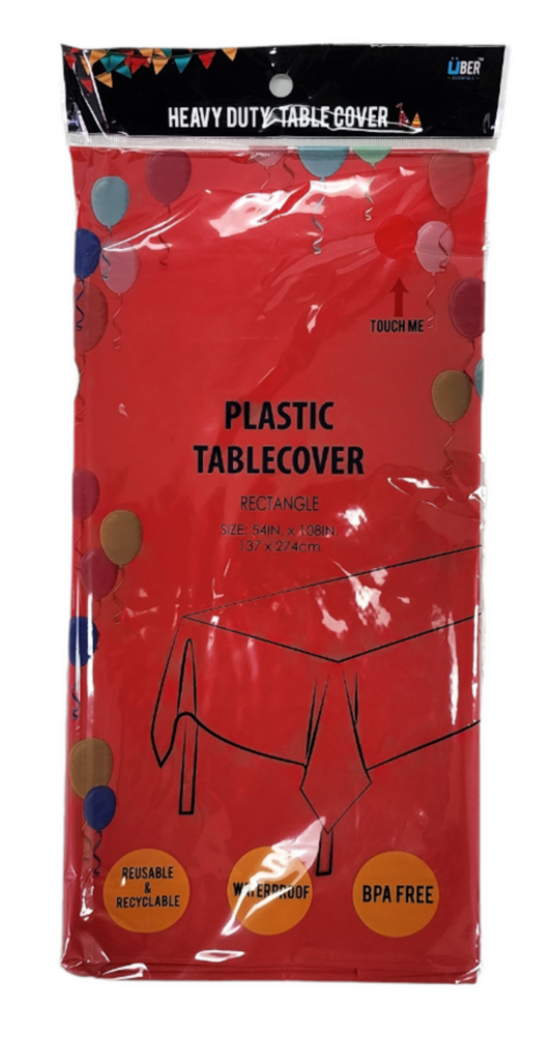 Heavy Duty Red Rectangle Disposable Table Cover