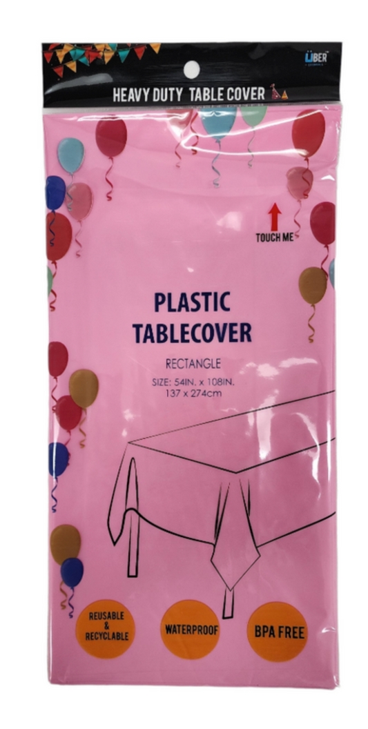Heavy Duty Pink Rectangle Disposable Table Cover