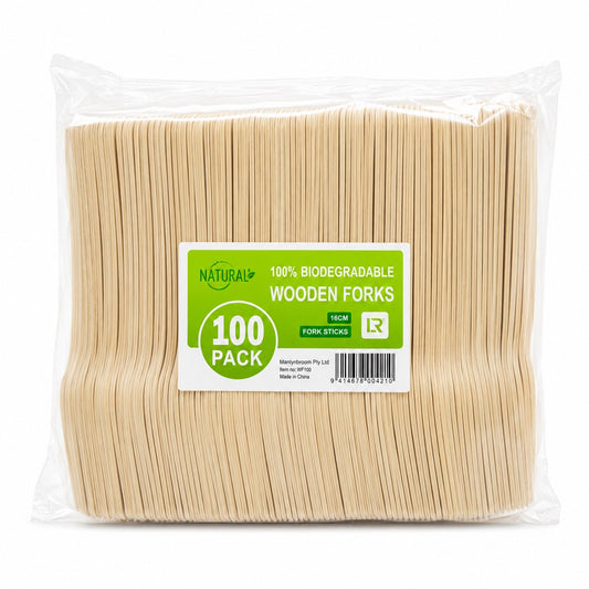 Wooden Fork 16cm 100pk